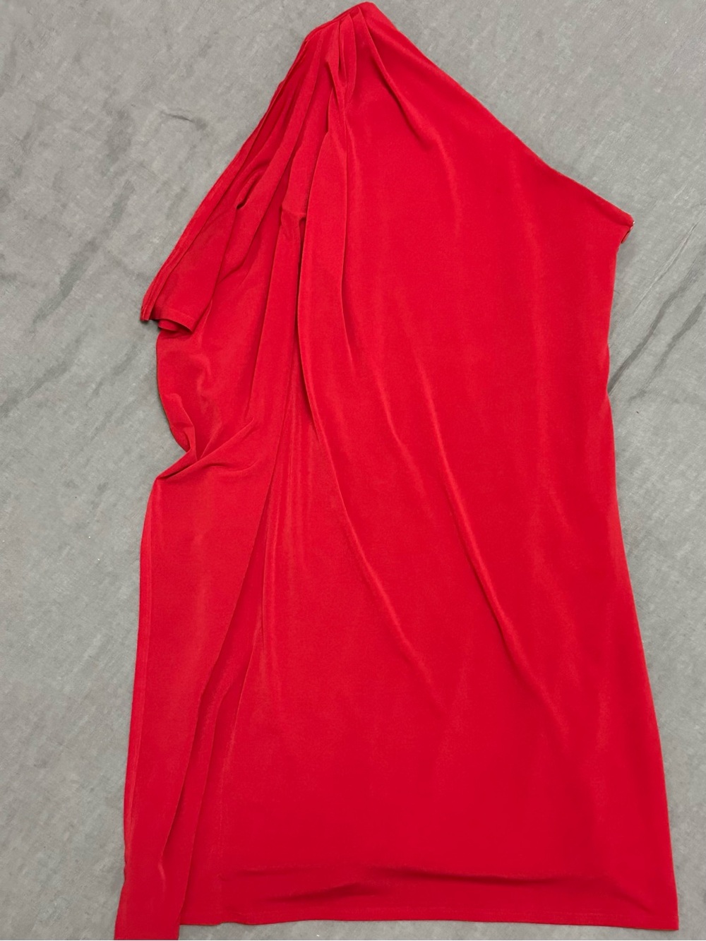 Calvin Klein One-Shoulder Red Cocktail Dress